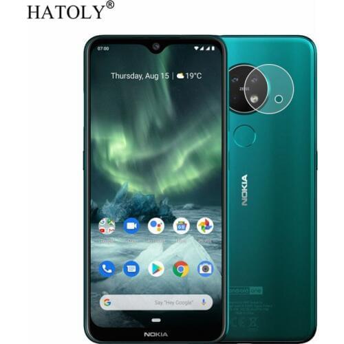 2PCS Clear Lens Tempered Glass for Nokia 7.2 Full Glued Cover Back Camera Glass for Nokia 7.2/Nokia 6.2 Lens Protector Flat Film