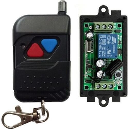 2017 DC 9V 12V 24V 1 CH 1CH RF Wireless Remote Control Switch System,315 MHZ 1pcs (Back) Transmitter + Receivers,Latched