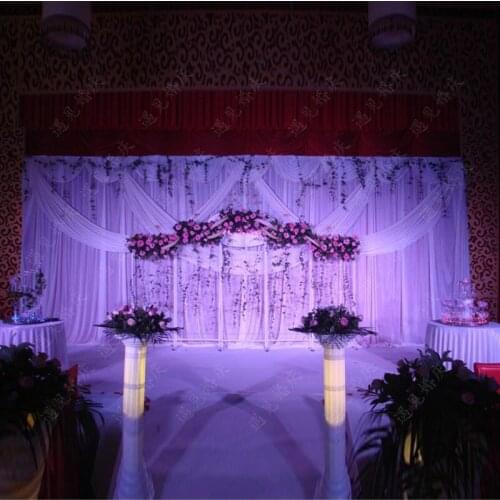 3m x 6m white Silk Wedding Backdrop wedding backdrop drapes curtain wedding decoration prop