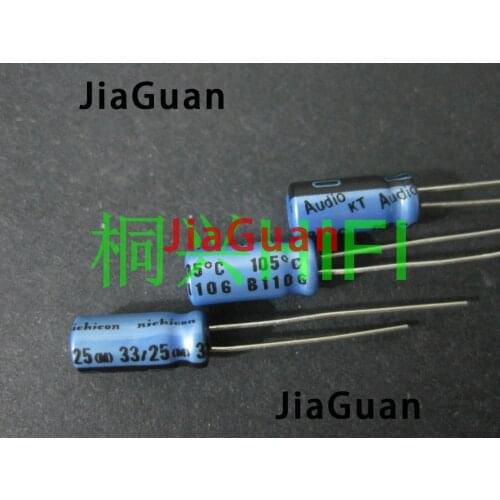 50pcs Genuine NICHICON KT 25V33UF 5X11MM Audio Electrolytic capacitor blue kt 33uF/25v hot sale 33UF 25V