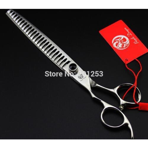 8.0Inch Professional Left Hand Pet Grooming Thinning Scissors Fishbone Shears JP440C Paint Scissors for Animal 1Pcs LZS0392