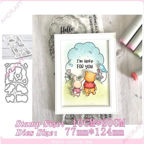 Besties friends Stamp and Metal Cutting Dies DIY Scrapbooking for Photo Album Decorative Embossing Silicone Clear Stamps 2020