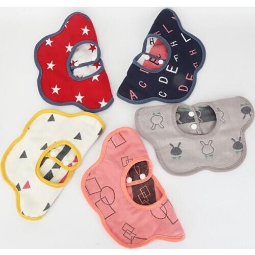 Baby Bandana Bibs Unisex 360 Degree Rotation 6 Layers Gauze Muslin Pure Cotton Baby Bibs Toddler Bandana Burp Soft Infant Towel