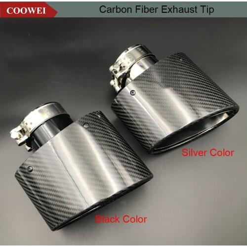 Two Color Big Size 150MM Outlet Oval Glossy Cabon Fiber Exhaust Tip Universal Oval Muffler Pipe For Ak Exhaust Tip