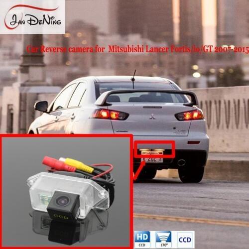 JanDeNing License Plate Light OEM CCD Car Rear View Parking/Backup Reverse Camera For Mitsubishi Lancer Fortis/io/GT 2007-2015