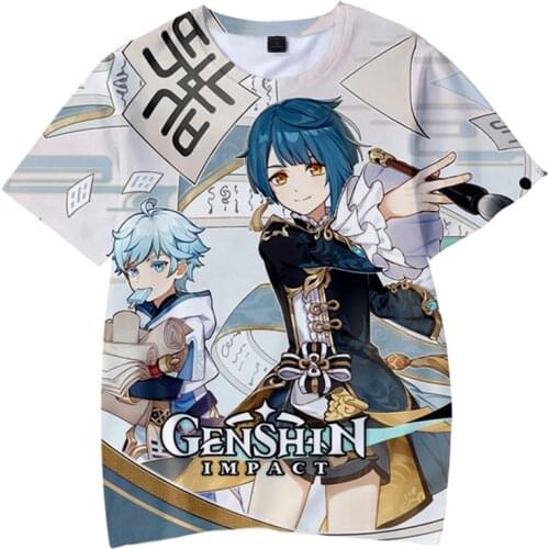 Wonderful Game T-Shirt Genshin Impact 3D Streetwear Tee Fashion Summer Boys/girls T Shirt Harajuku Kids Tops Genshin Impact Tops