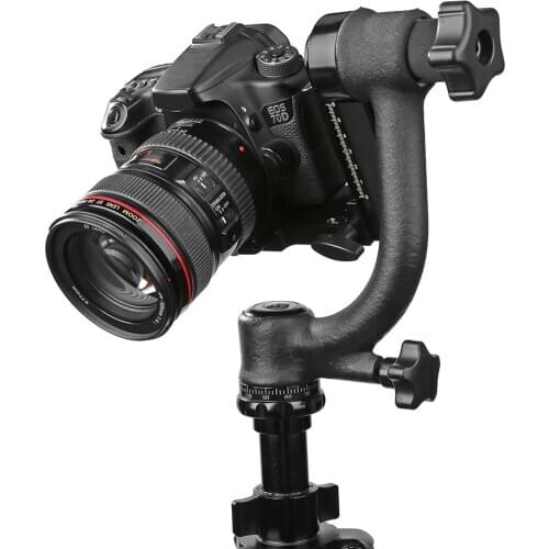 Hot Bk-45 Panoramic 360 Degree Vertical Pro Gimbal Tripod Head 1/4 inch Screw For Dslr Camera Telephoto Lens Quick Release Plate