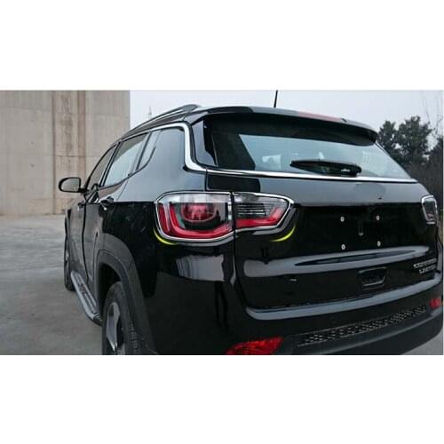 Chrome Front Head Light Rear Tail Lamp Cover Trim For 2017-2021 Jeep Compass ABS Decoration Style New