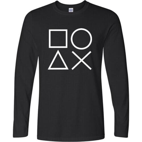 Playstation Controller Sign PS2 PS3 Cool Game Creative Mens Men T Shirt New Casual Tee Autumn and winter Brand Clothing Tshirt