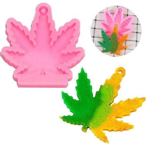 Maple Leaf Shapes Epoxy Resin Mold Keychain Silicone Mold Making Mould Tool DIY Jewelry Pendant Ornament Making Tools Supplies
