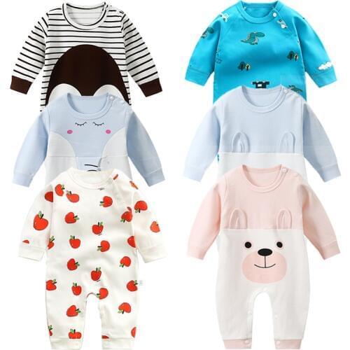 Baby Clothes Newborn Baby Romper Infant Baby Boys Girls Long Sleeve Cartoon Bear Rompers Jumpsuit Clothes Overalls For Children