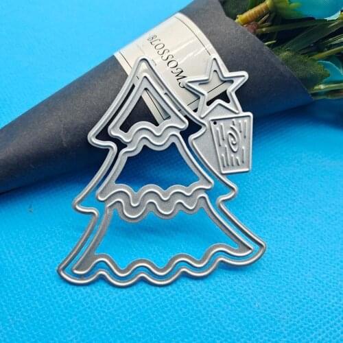 Craft Metal Cutting Dies Cut Die Mold Christmas Tree Decoration Scrapbook Paper Craft Knife Mould Blade Punch Stencils Die
