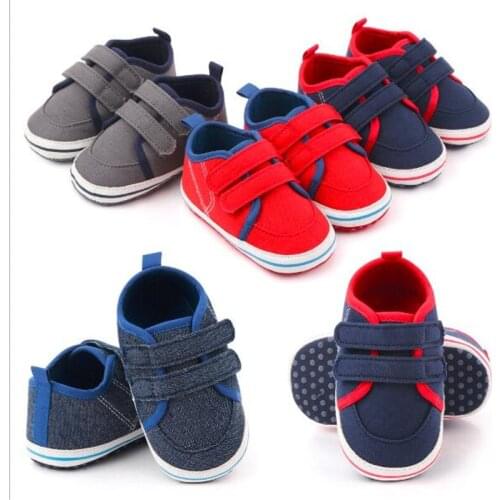 Fashion Baby Boys Shoes Soft Sole Canvas Sneakers Newborn Casual Shoes Antislip Infants First Walkers