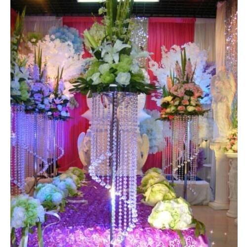 Fashion luxury acrylic crystal wedding road lead wedding centerpiece flower event party decoration/ wedding backdrop T- stand