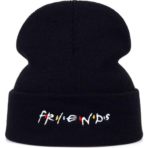 Friends Embroidery Beanie hat men women Knitted Hats Skullies Warm Winter Unisex hat Hip Hop Hat Girls Boys Bonnet Caps gorras