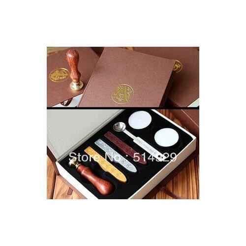 Vintage wax letter stamp luxury set stamp sealing wax sealing wax spoon set 26 letter