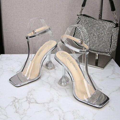 New Transparent Wine Glass With Catwalk Sandals Fashion Daily Pretty Women Plus Size High Heel Sandals