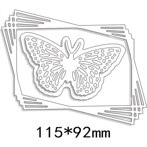 New Metal Cutting Dies Butterfly Frame New Stencils For DIY Scrapbooking Paper Cards Craft Making Craft Decoration 9.2*11.5 mm