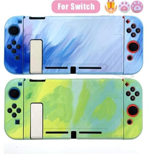 New Protective Case for Nintendo Switch Shell 6 Colors Soft TPU Case Watercolor Back Grip Full Cover for Switch Accessories