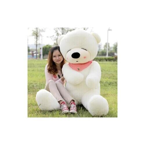 Huge plush white teddy bear toy large sleeping bear toy stuffed big teddy bear gift 180cm 0058