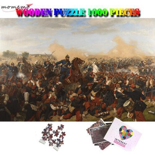 MOMEMO Warfare 1000 Pieces Puzzles Jigsaw Puzzle Oil Painting Adults Wooden Puzzle 1000 Pieces Puzzles Toy Home Decor Nice Gifts