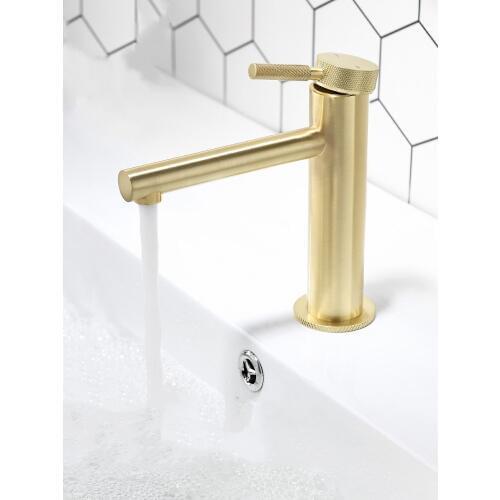 Luxury brushed gold bathroom sink faucet Tall / Low style Cold and Hot water basin mixer faucet