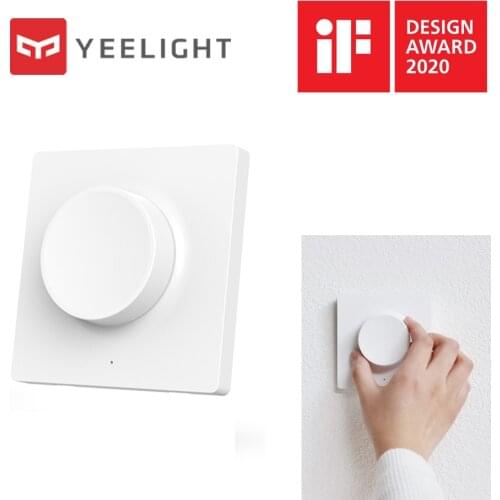 Yeelight Smart Dimmer Switch Intelligent Adjustment Off Light Still Work 5 In 1 Control Smart Switch
