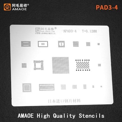 Power Wi-Fi wifi/bt U2 Charging NAND CPU AUDIO PM IC CHIP For IPAD 3/4 motherboard BGA Reballing Stencil Tin Solder Template