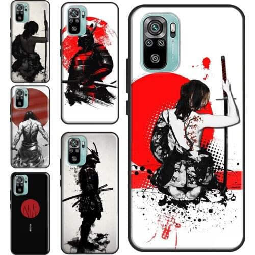 Japanese Samurai Ninja Phone Case For Xiaomi Redmi Note 10 Pro 8T 9S Note 8 9 Pro Redmi 9T 9C 9A 8A 7A K40 Pro