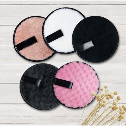 1PC Microfiber Cloth Pads Remover Face Cleansing Towel Reusable Cleansing Makeup Sponge Double Layer Facial Makeup Remover Puff