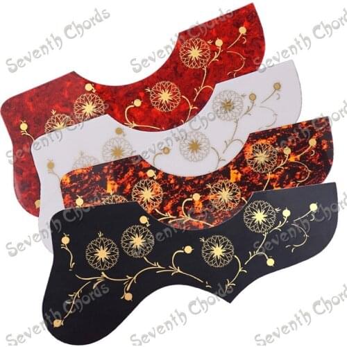 2 Pcs EJ200 4 Colors with gold flower Acoustic Guitar Pickguard Pick Guard Anti-scratch Plate - GPSHB-4S-2