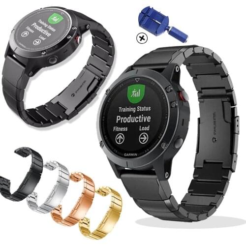 26 22 20MM Wristband Strap for Garmin Fenix 6S 6X 6 Pro 5X 5 5S 3HR D2 S60 Watch Quick Release Stainless steel Watchband Correa