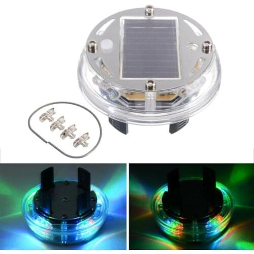 4 Modes 12 LED RGB Car Auto Solar Energy Flash Wheel Tire Light Lamp Decor 6.5*6.5*4.5cm 12 Bright LED Lights