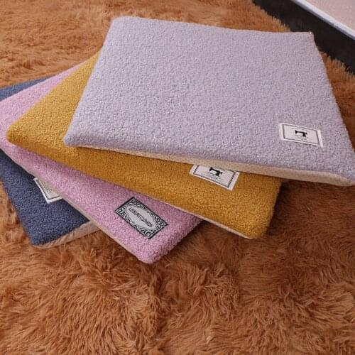 40 * 40cm Seat Cushion Chair Cushion New Lambswool Solid Color Stain-resistant Protective Pads Removable And Machine Washable