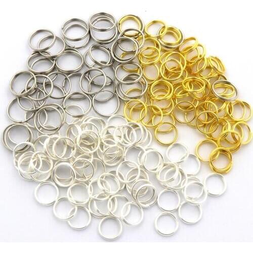 400pcs 8 Sizes Mixed Color Metal Double Layer Split Jump Rings For Jewelry Making Findings Bracelet Diy Accessories Wholesale