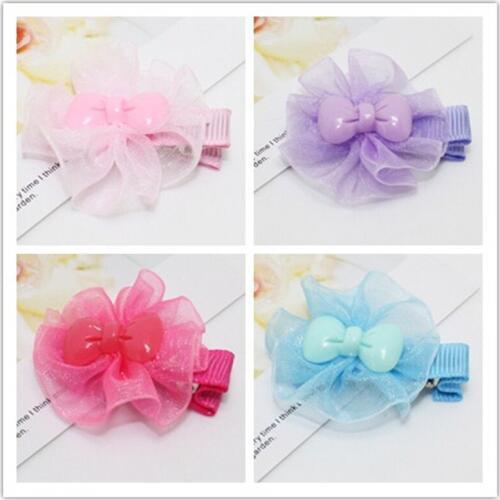 Pet dog Accessories bowknot hairpin headdress accessories products Manual snow spinning hair clips 30pcs/lot