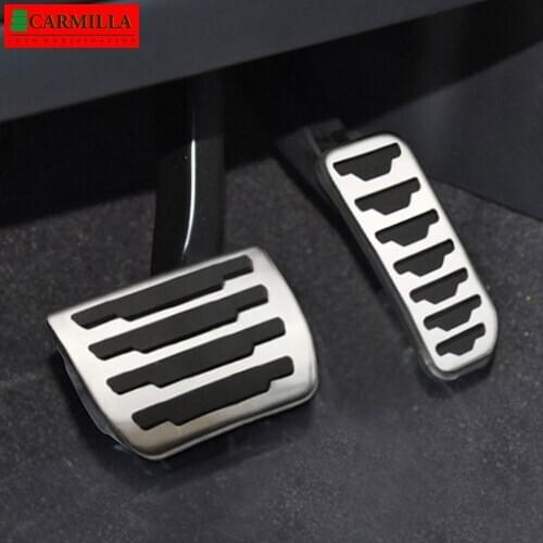 Carmilla Car Pedals for Land Rover Range Rover Evoque 2012 - 2019 Stainless Steel AT MT Brake Gas Pedal Protection Cover