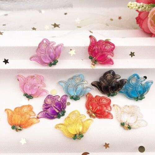 Shiny 180pcs Mix Resin Colorful Crystal Rose Flat back Rhinestone Scrapbook DIY Wedding Appliques 2 Hole Ornament Craft SF859