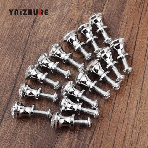 YNIZHURE Shine 12mm 15PCS Furniture Crystal Small Mini Handle Dresser Dressing Cosmetic case Box Knob Drawer Cabinet