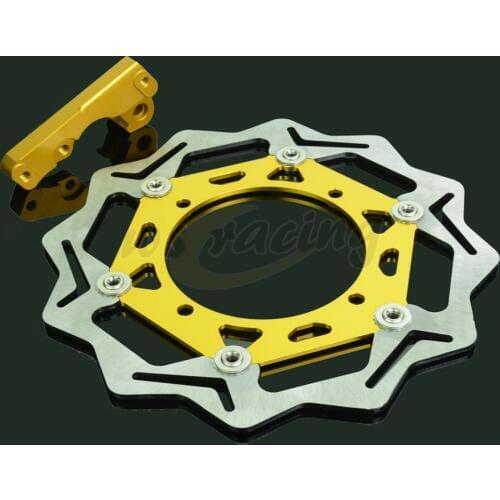 CNC 270MM Motorcycle Front Floating Brake Disc & Caliper Bracket Adapter For SUZUKI RMZ250CC 07-15 RMZ450CC 05-15 RMX450 10-12
