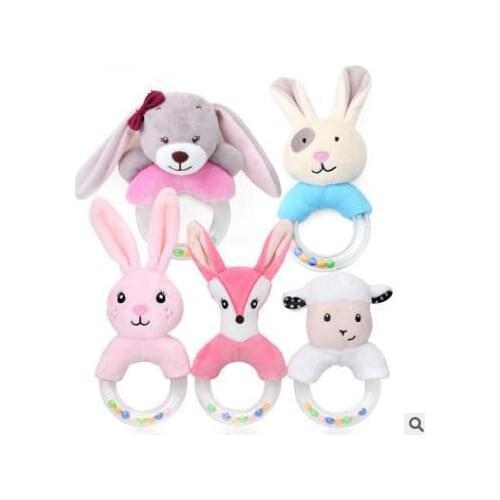 Baby rattle mobile phone baby toy bed hanging toy newborn baby soft hand bell animal music Montessori rattle gift