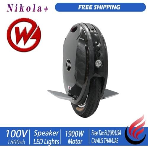 Gotway Nikola Plus Electric Unicycle 100V 1800Wh 1900W LED Lights Bluetooth Speaker Fashion City Monowheel Free Shipping