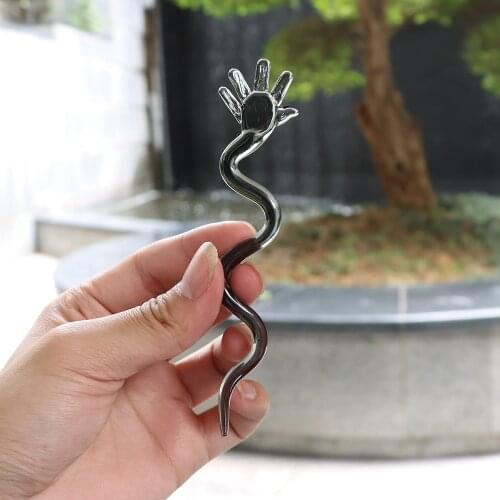 HORNET Premium Glass Carb Cap Dabber Wax Oil Dad Tool 4.4 Inch Handle Carb Cap Dabbler Quartz Banger Glass Smoking Water Pipe