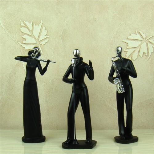Classic Music Band Figurines Abstractive Resin Musician Figure Statue Room Decor Art Collection Concert Ornament Craft Present