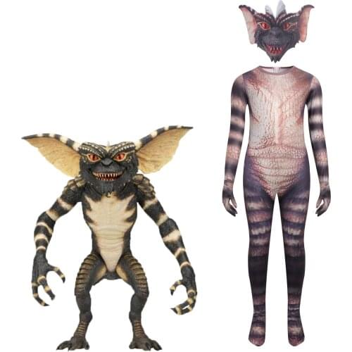 Anime gremlins Boy Girls cosplay costumes bodysuit Halloween Costume with Mask Jumpsuit Bodysuit Carnival Party Clothing