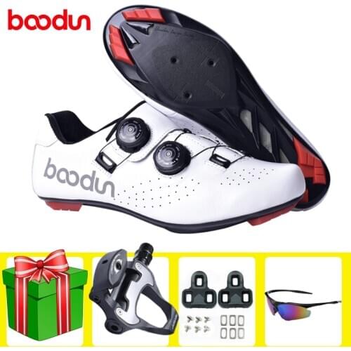 BOODUN road cycling shoes Sapatilha Ciclismo professional racing bike bicycle sneakers ultralight breathable self-locking shoes