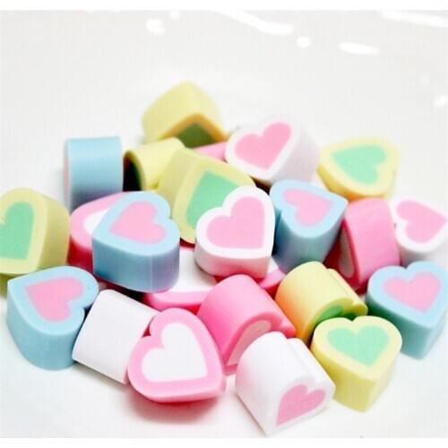 Multicolor Polymer Clay Heart Flower Fruit Resin Cabochons Ornament Accessories DIY Jewelry Material Phone Shell Charms Decor