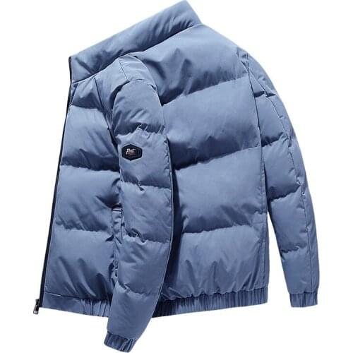 Mens Winter Coat 2021 New Fashion Cotton-padded Jacket Korean Padded Jacket Thickened Imitation Down Men Clothing Big Size 4XL