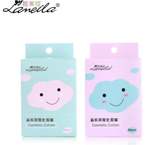 Nonwoven Fabric Soft Cotton Puff Water Remover Cotton for Nail Removing 80 Pcs Boxed B257