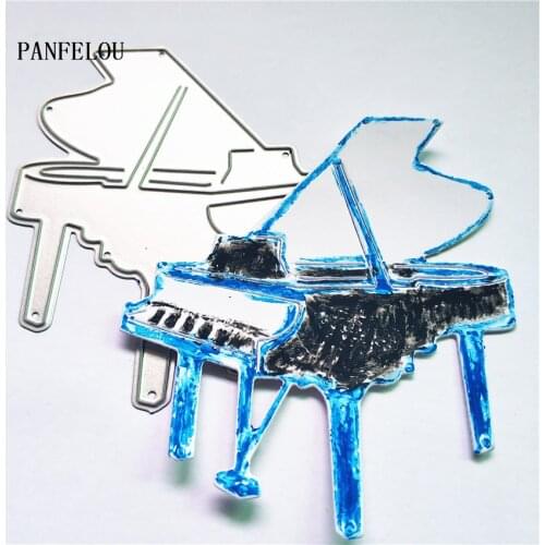 PANFELOU Playing the piano metal craft paper die cutting dies Scrapbooking/DIY Easter Halloween Embossing mould cards